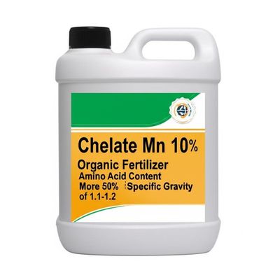 Chelate Mn 10% Organic Fertilizer with Amino Acid Content More Than 50% and Specific Gravity of 1.1-1.2